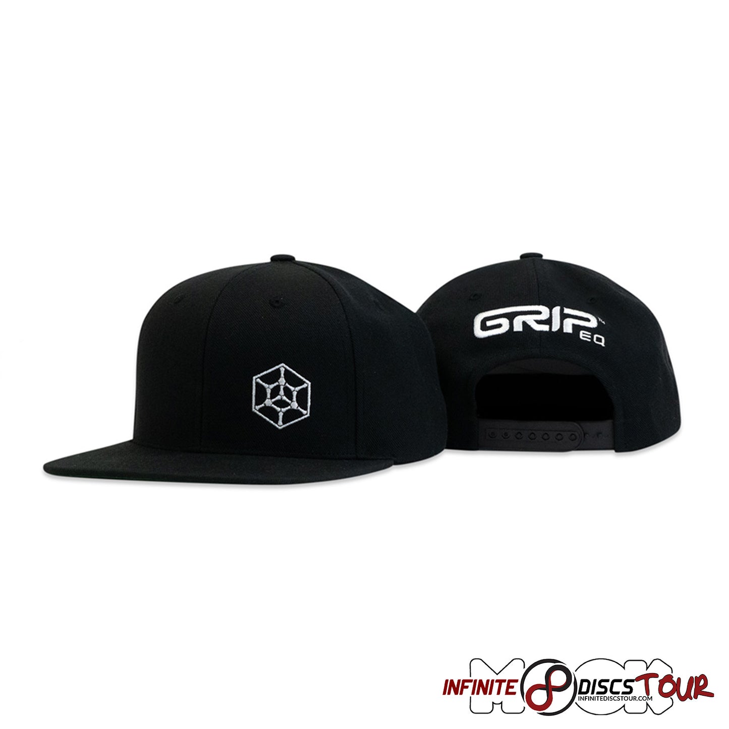 GRIPeq Small HEXICON Flat Bill Hat- BLACK
