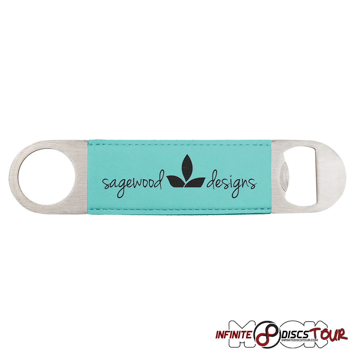 Leatherette Bottle Opener Bag Tags