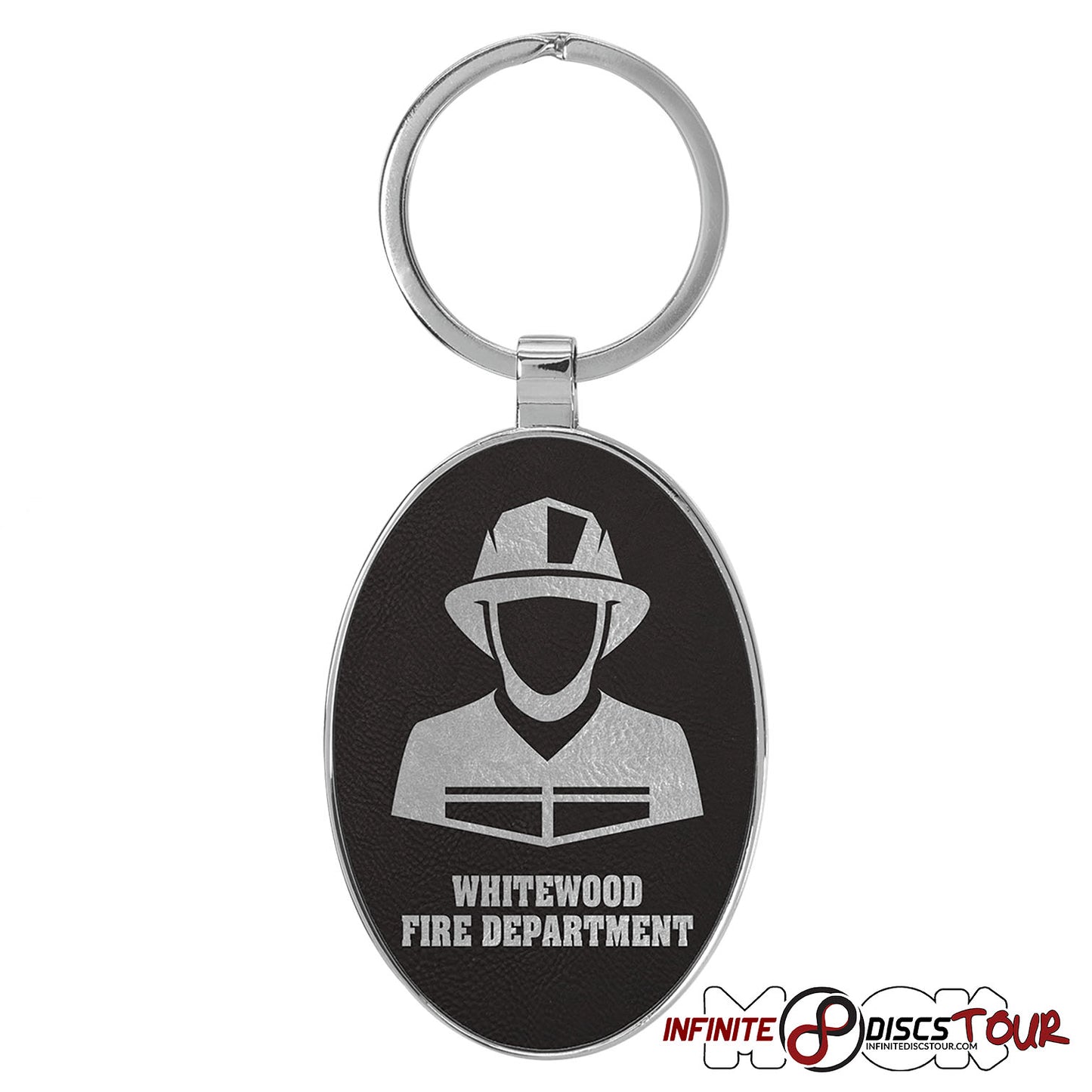 Metal Frame Leather Bag Tag