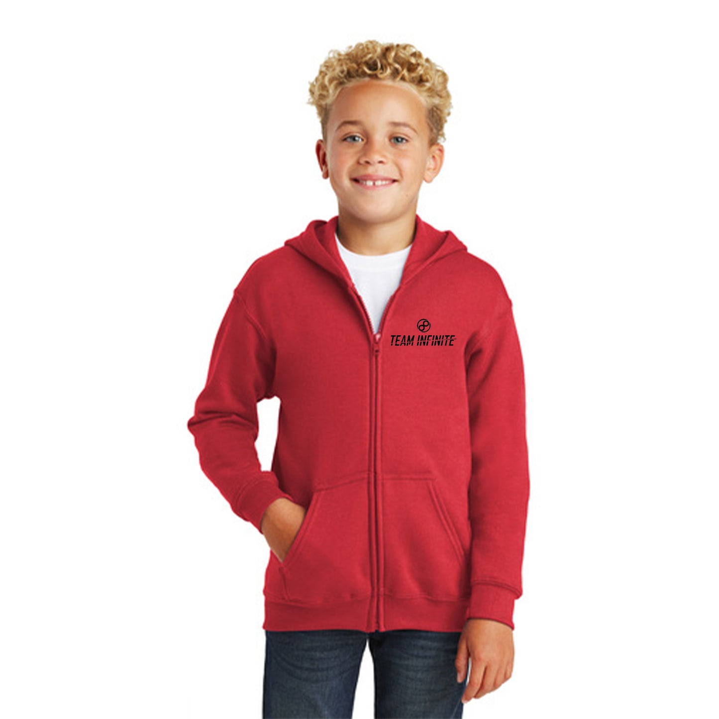 Youth Heavy Blend Full-Zip Hooded Sweatshirt (18600B)