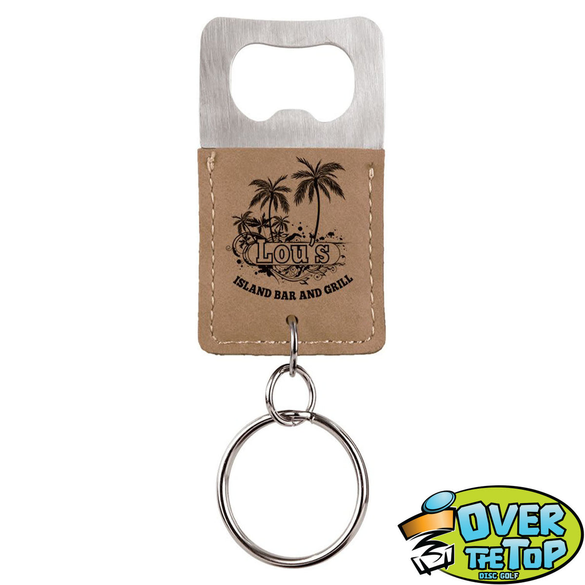 Leather Bottle Opener Bag Tag