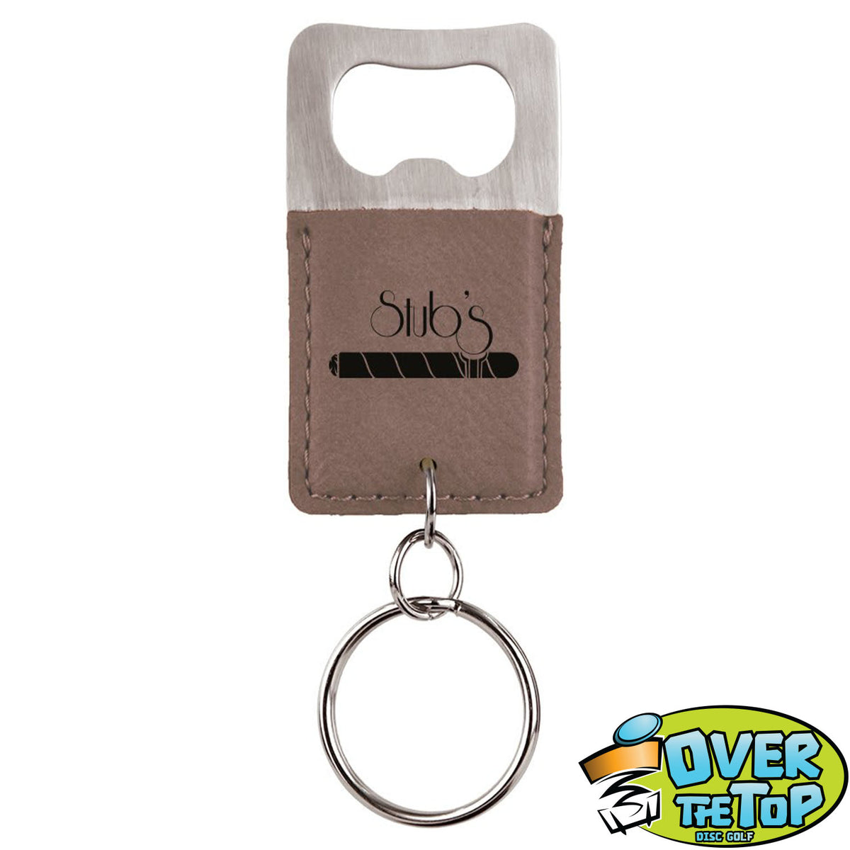 Leather Bottle Opener Bag Tag