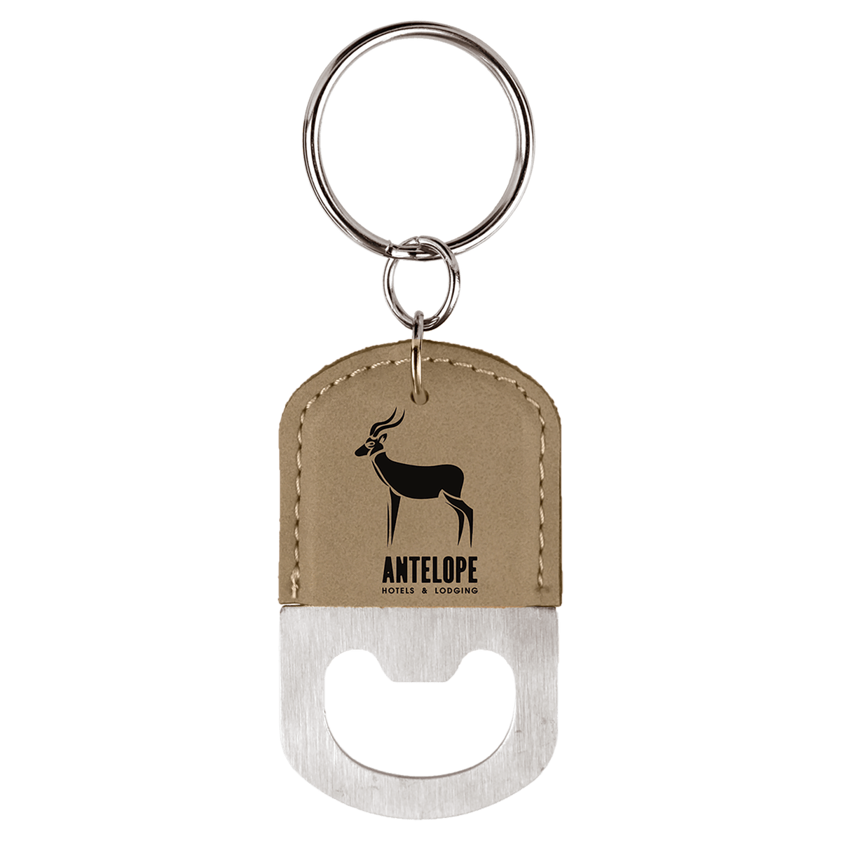 Leather Bottle Opener Bag Tag