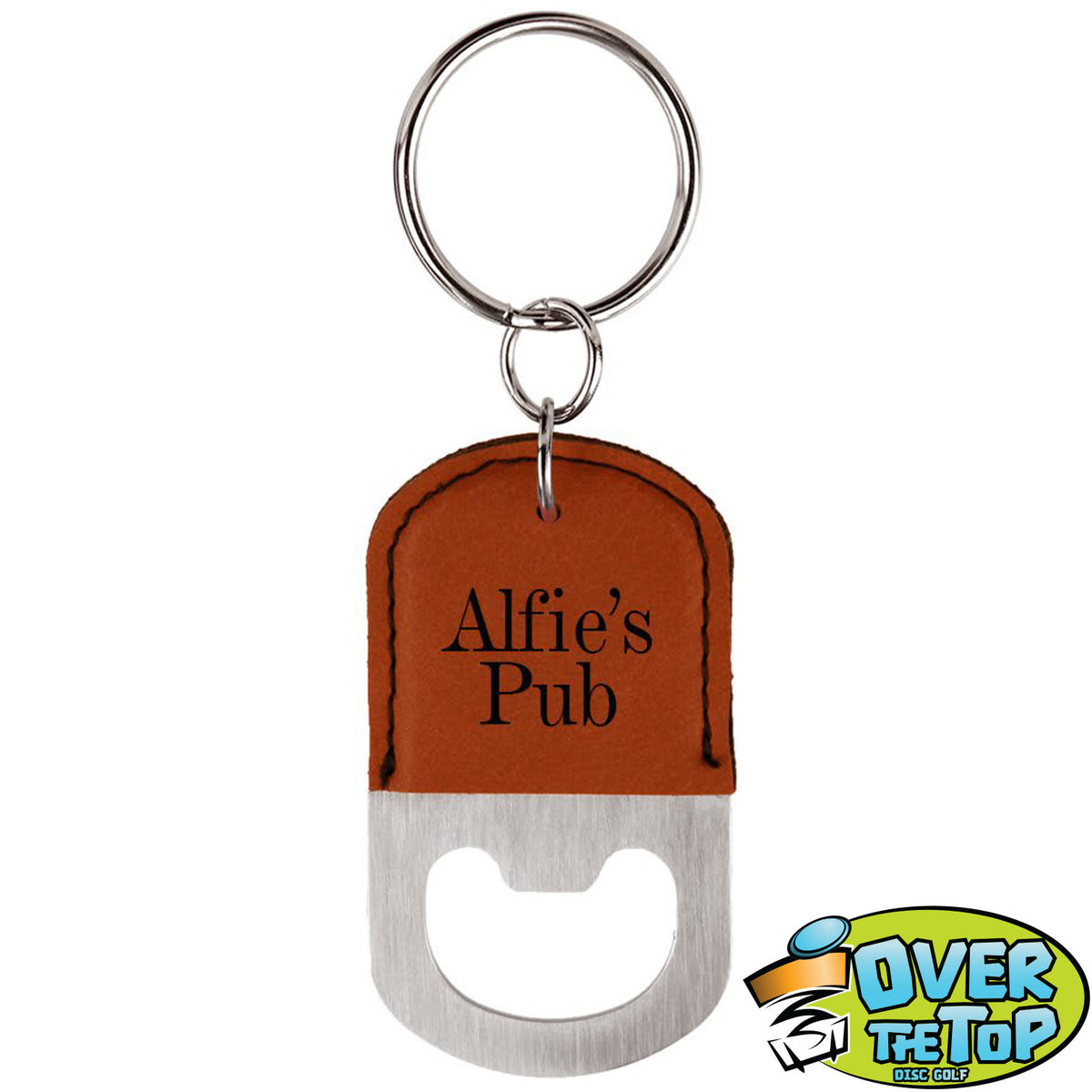 Leather Bottle Opener Bag Tag