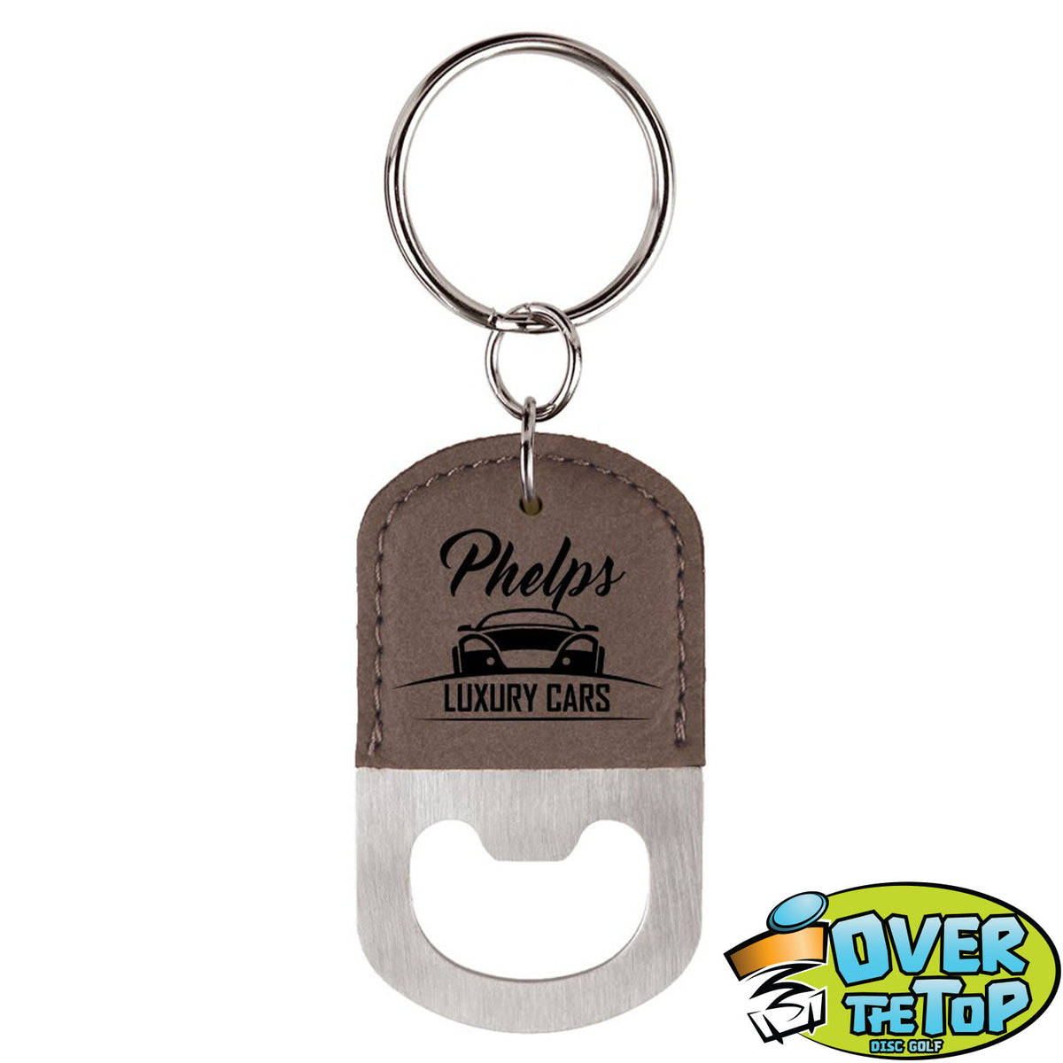 Leather Bottle Opener Bag Tag