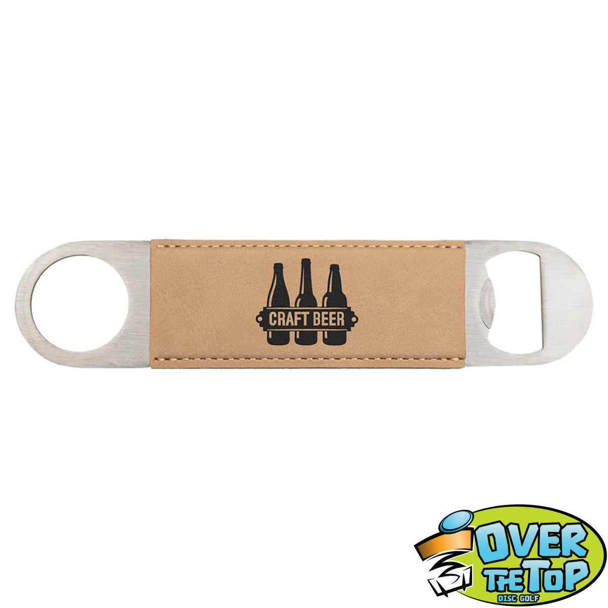 Leatherette Bottle Opener Bag Tags