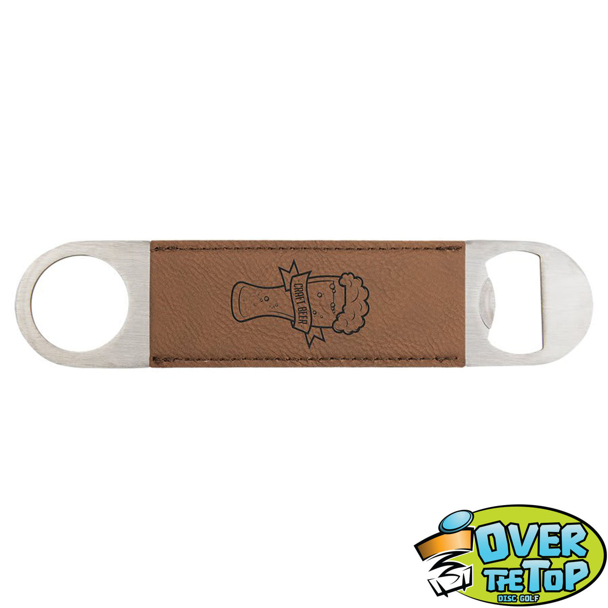 Leatherette Bottle Opener Bag Tags