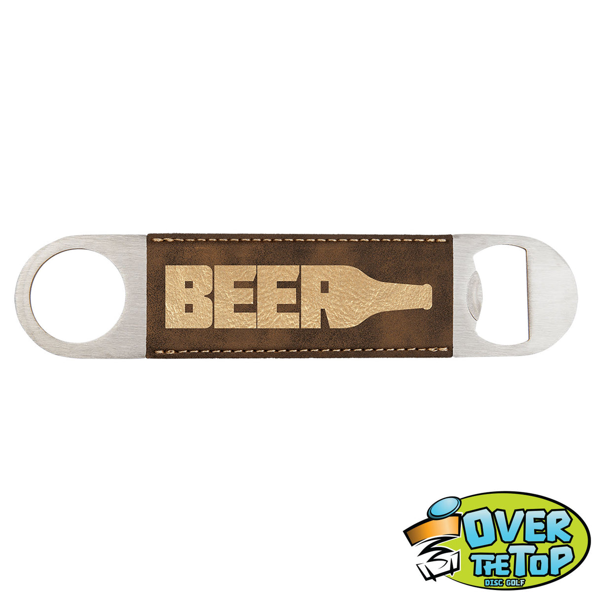 Leatherette Bottle Opener Bag Tags