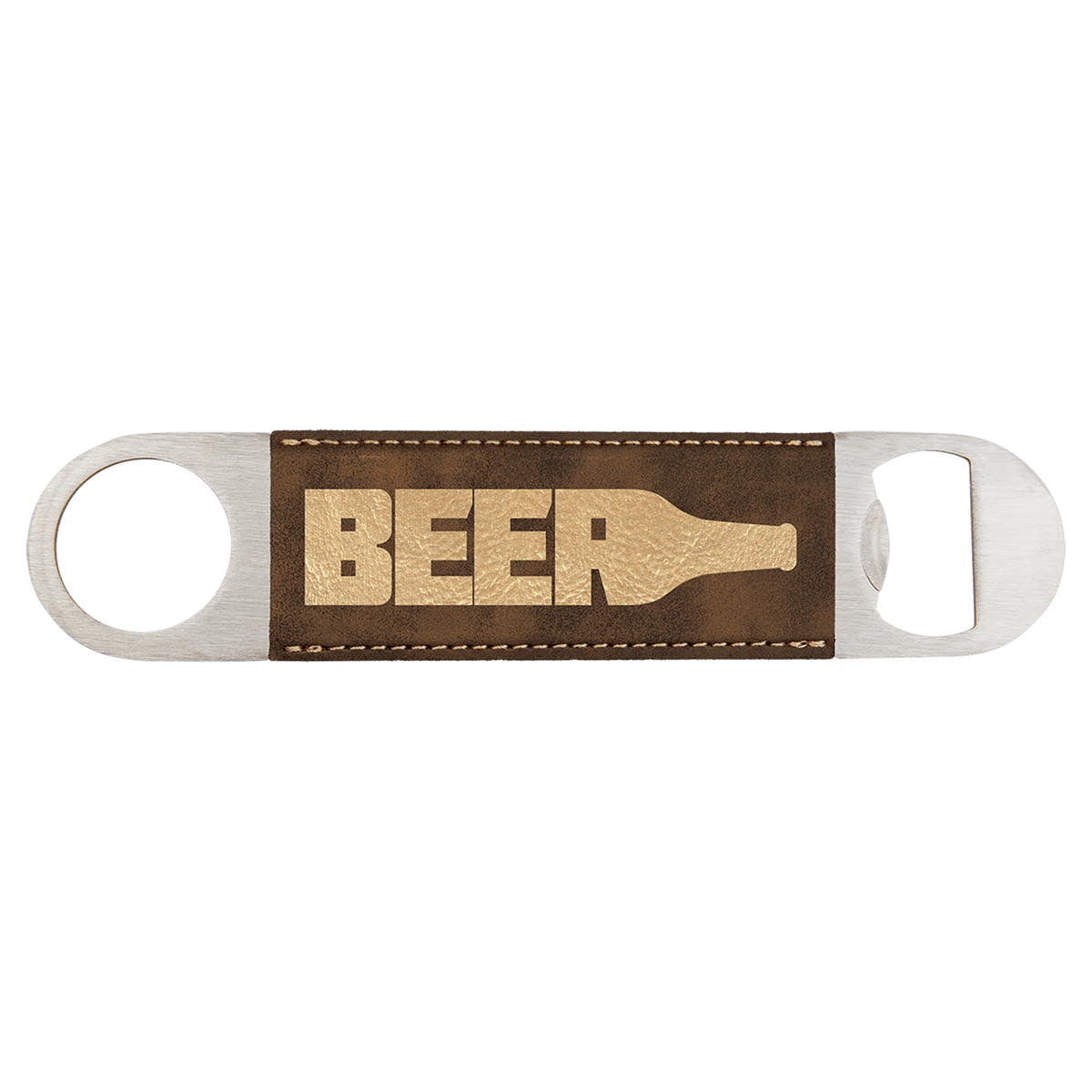 Leatherette Bottle Opener Bag Tags