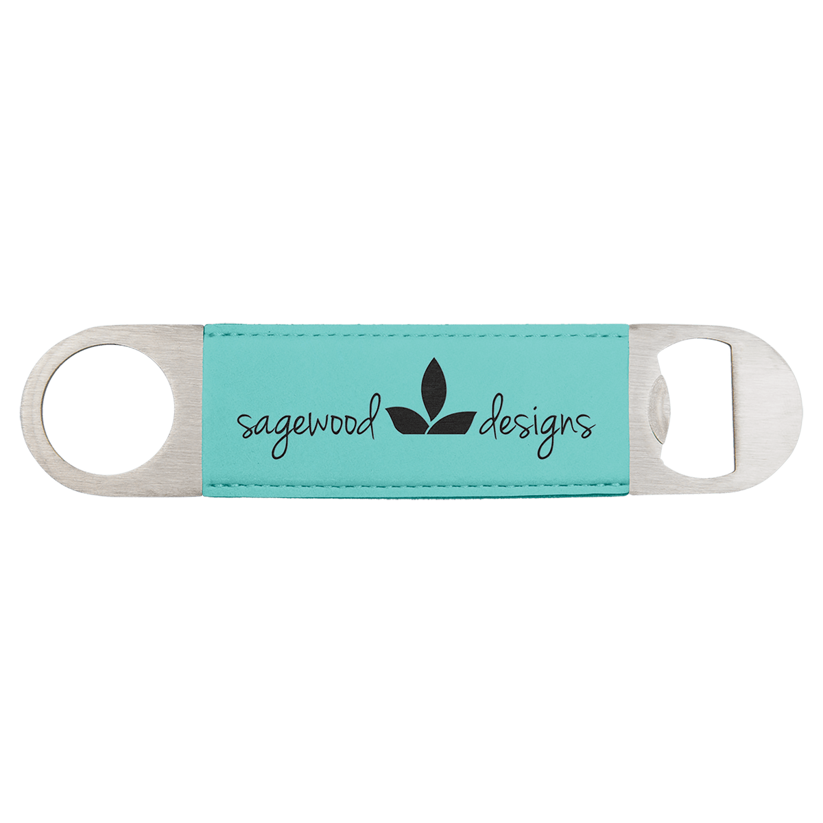 Leatherette Bottle Opener Bag Tags