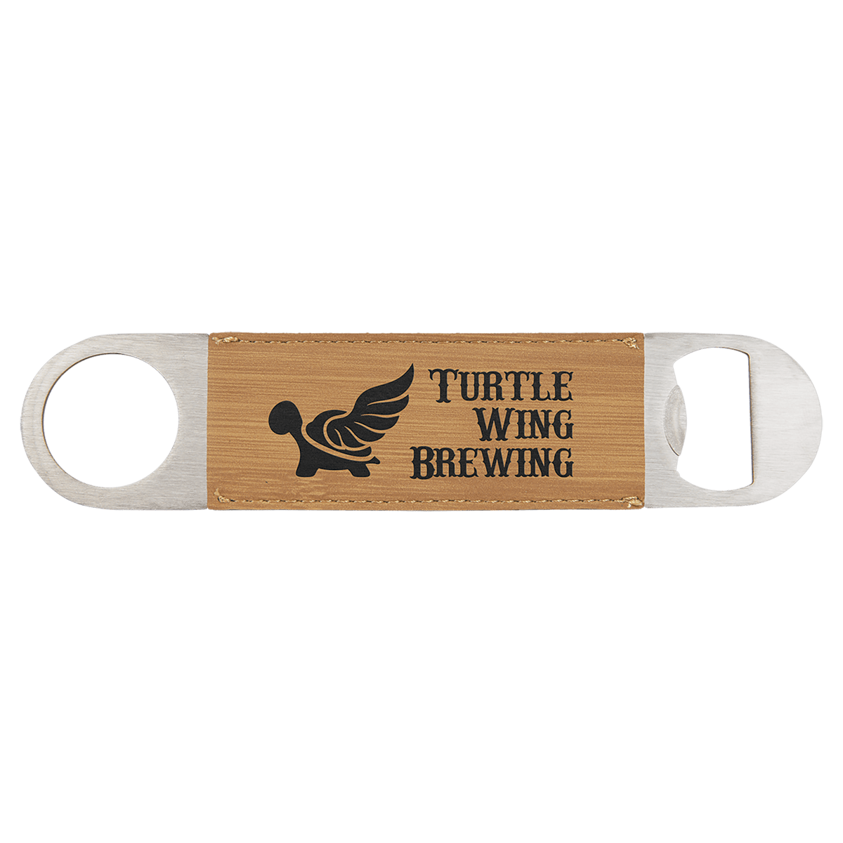 Leatherette Bottle Opener Bag Tags