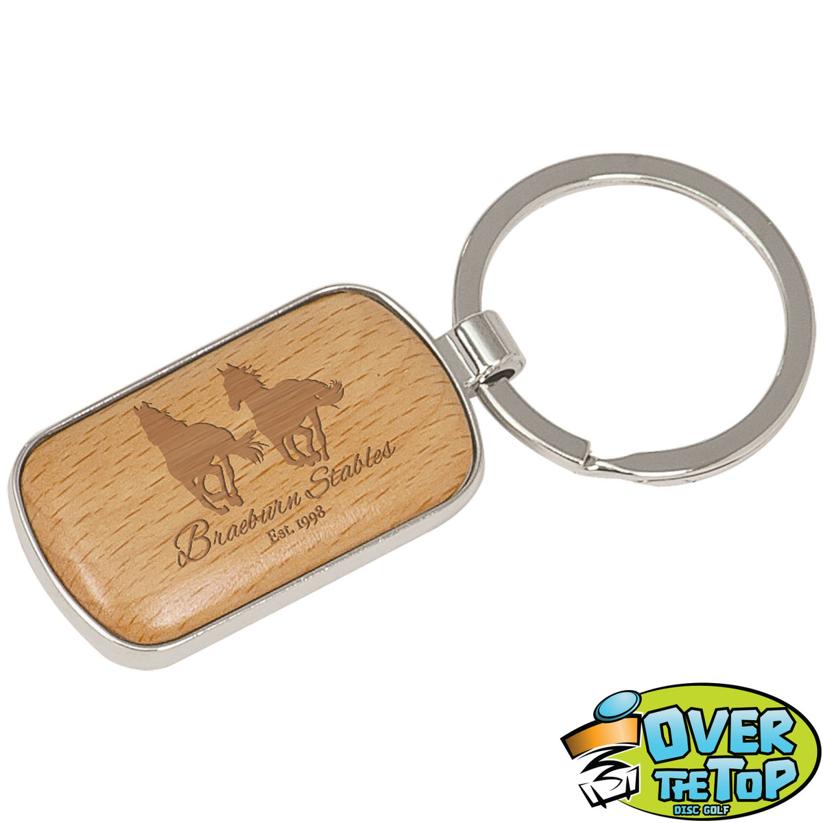 Silver and Maple Wood Bag Tags