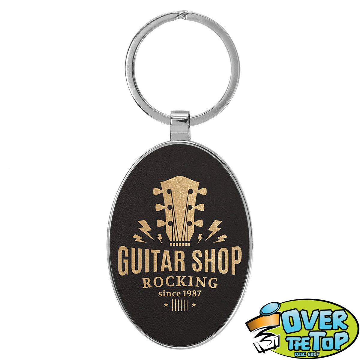 Metal Frame Leather Bag Tag