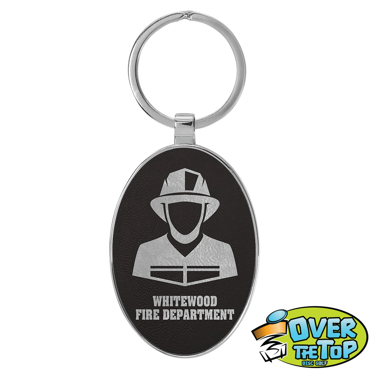 Metal Frame Leather Bag Tag
