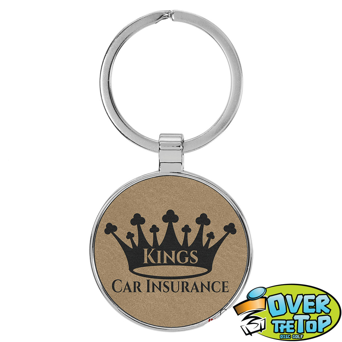 Metal Frame Leather Bag Tag