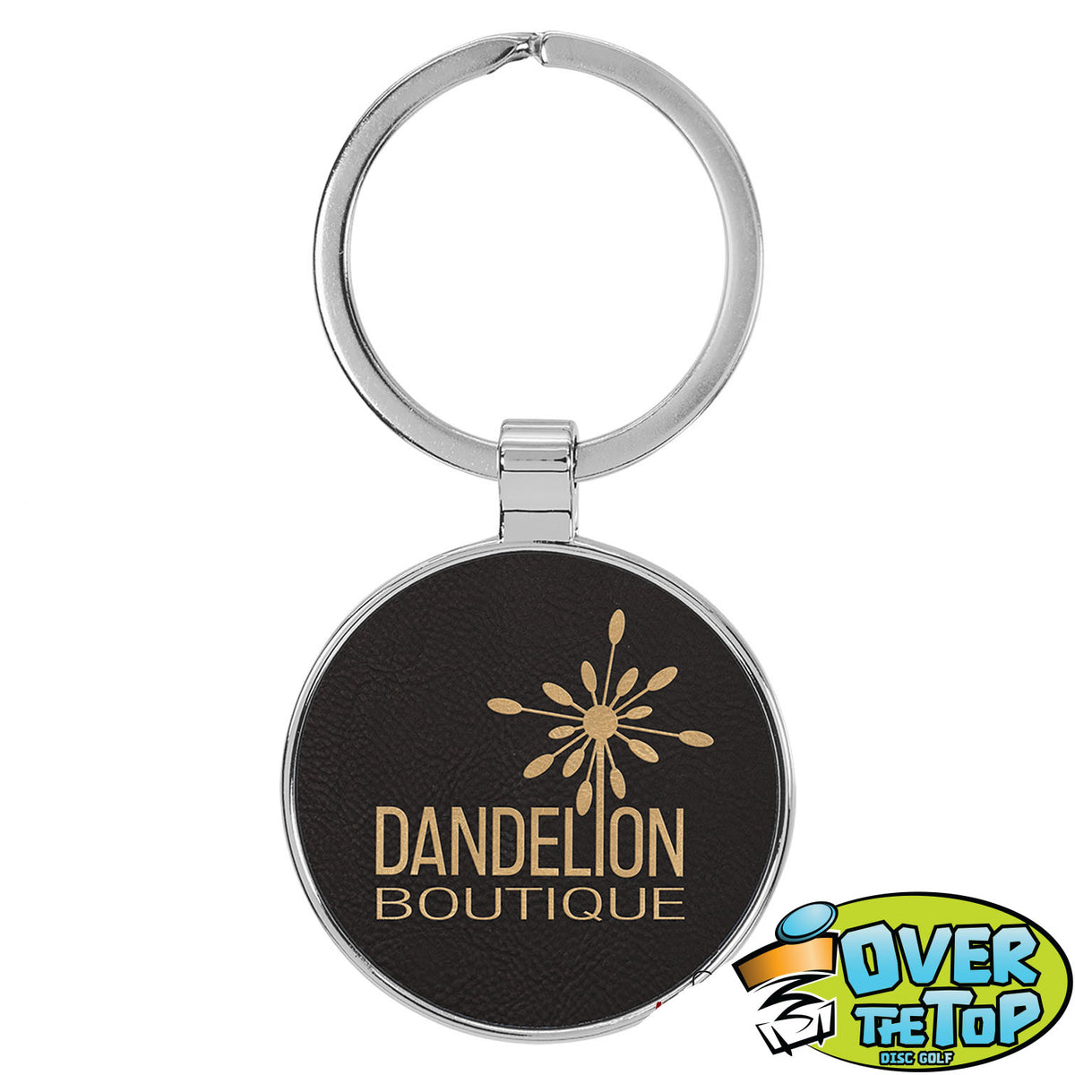 Metal Frame Leather Bag Tag