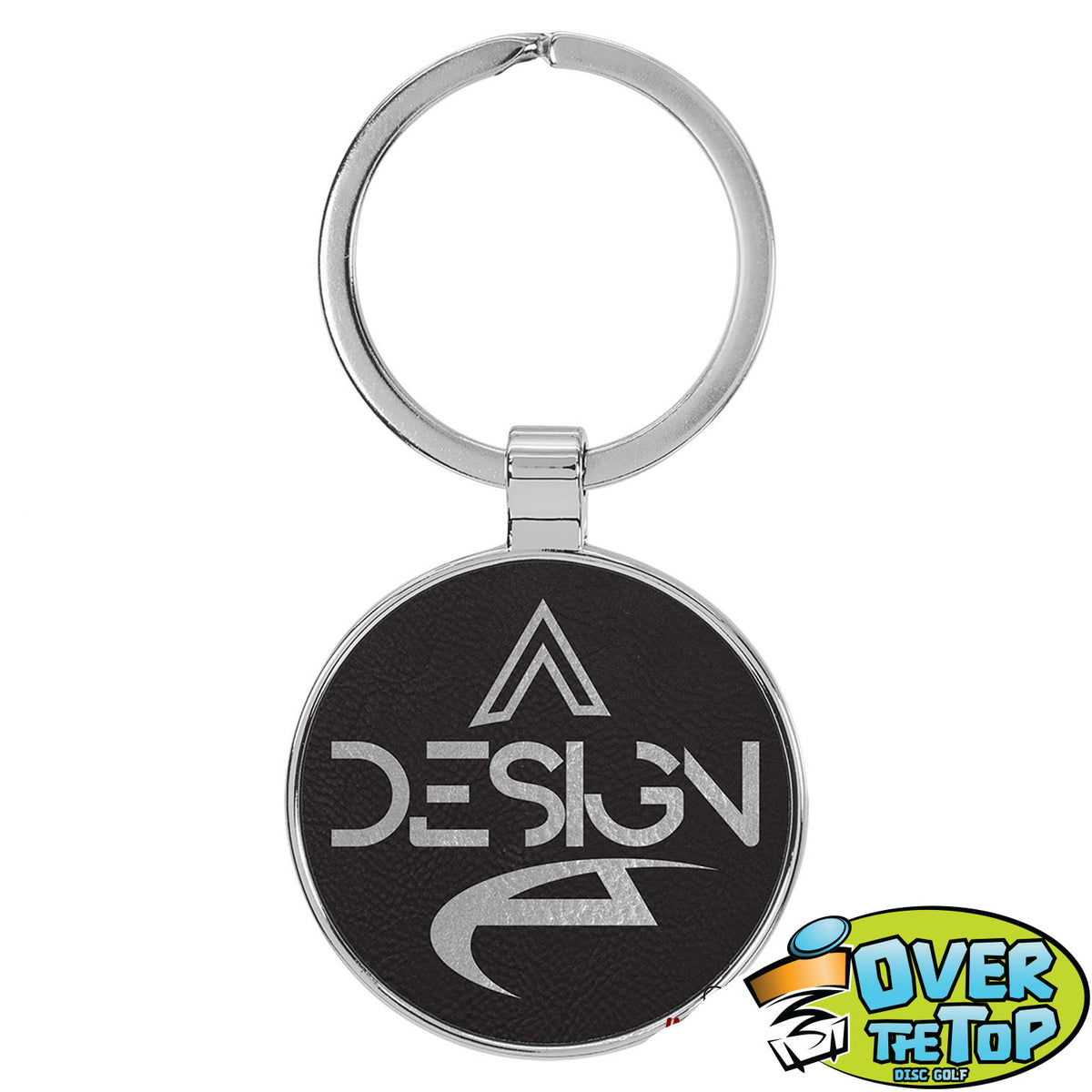 Metal Frame Leather Bag Tag
