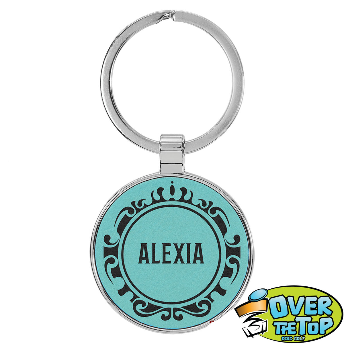 Metal Frame Leather Bag Tag