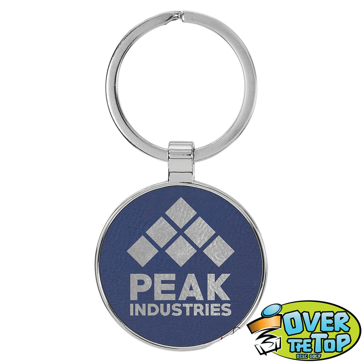 Metal Frame Leather Bag Tag