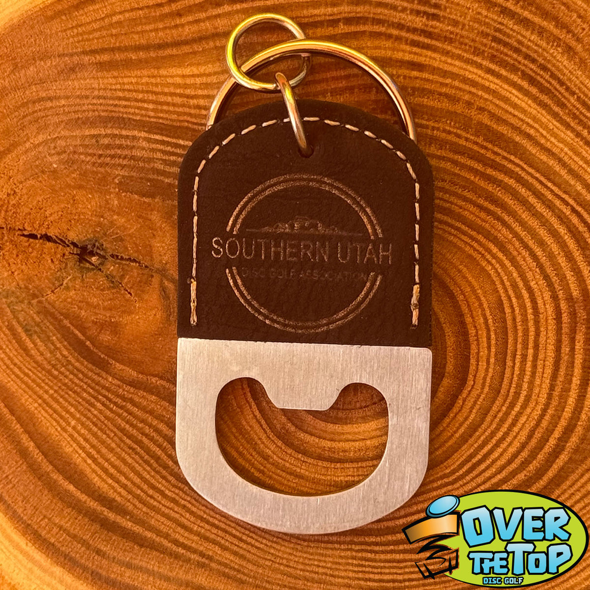Leather Bottle Opener Bag Tag