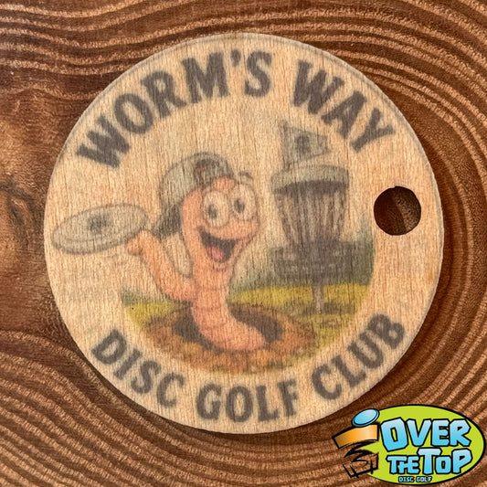Wooden Circle Full Color Bag Tag