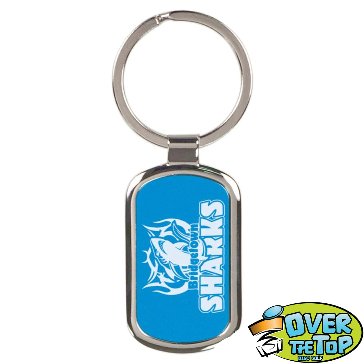 Aluminum with Silver Border Bag Tag
