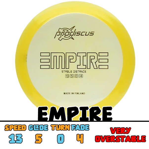 Prodiscus Empire distance driver disc