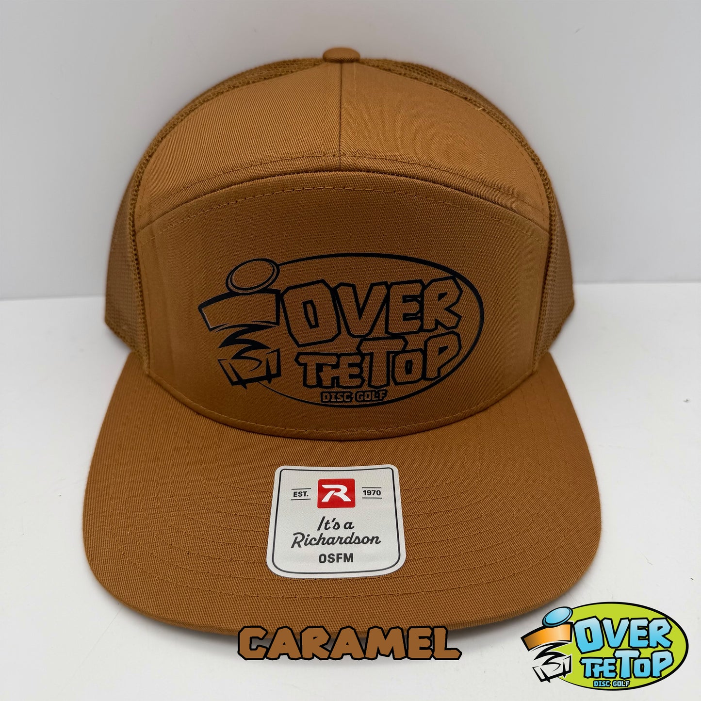 Over The Top Disc Golf 7-Panel Flatbill Trucker Hat