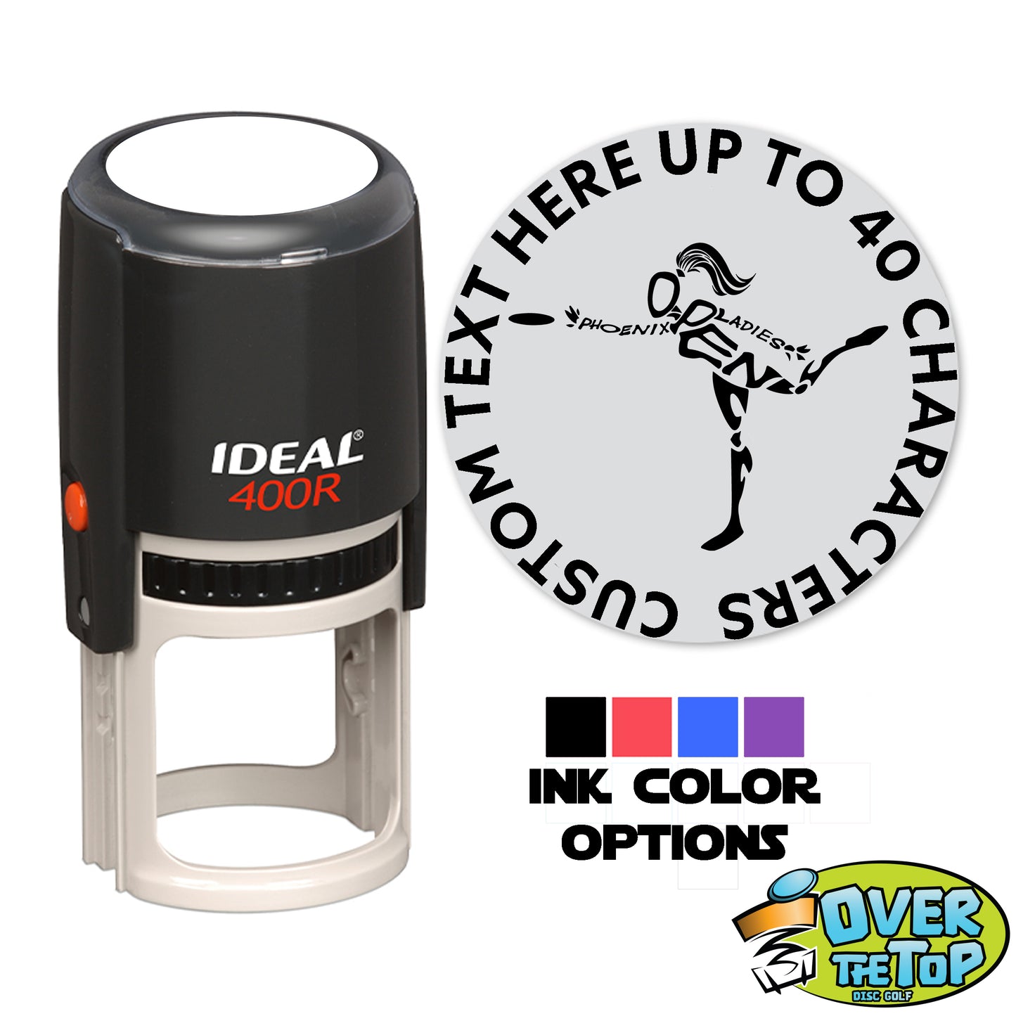 Custom Phoenix Ladies Open Disc Golf Ink Stamp (Pro)