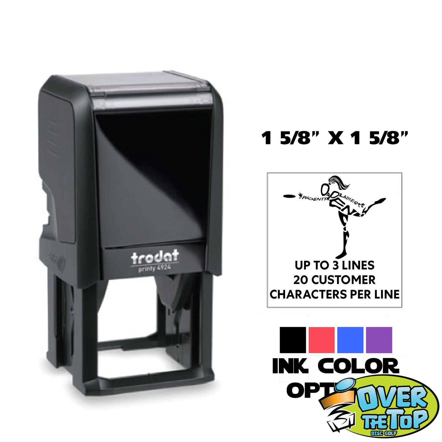 Custom Phoenix Ladies Open Disc Golf Ink Stamp (Pro)