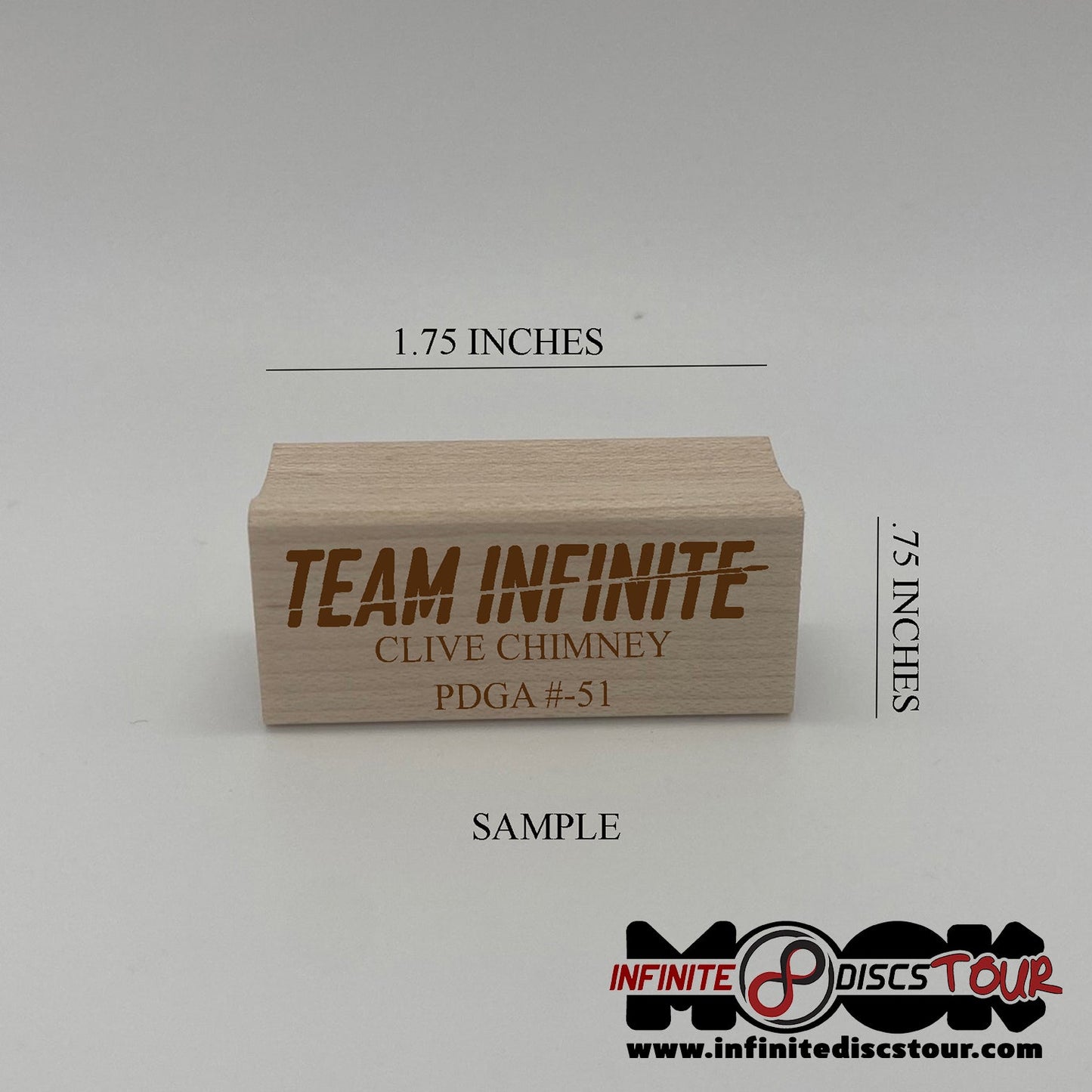 .75" x 1.75" Custom Wooden Stamp