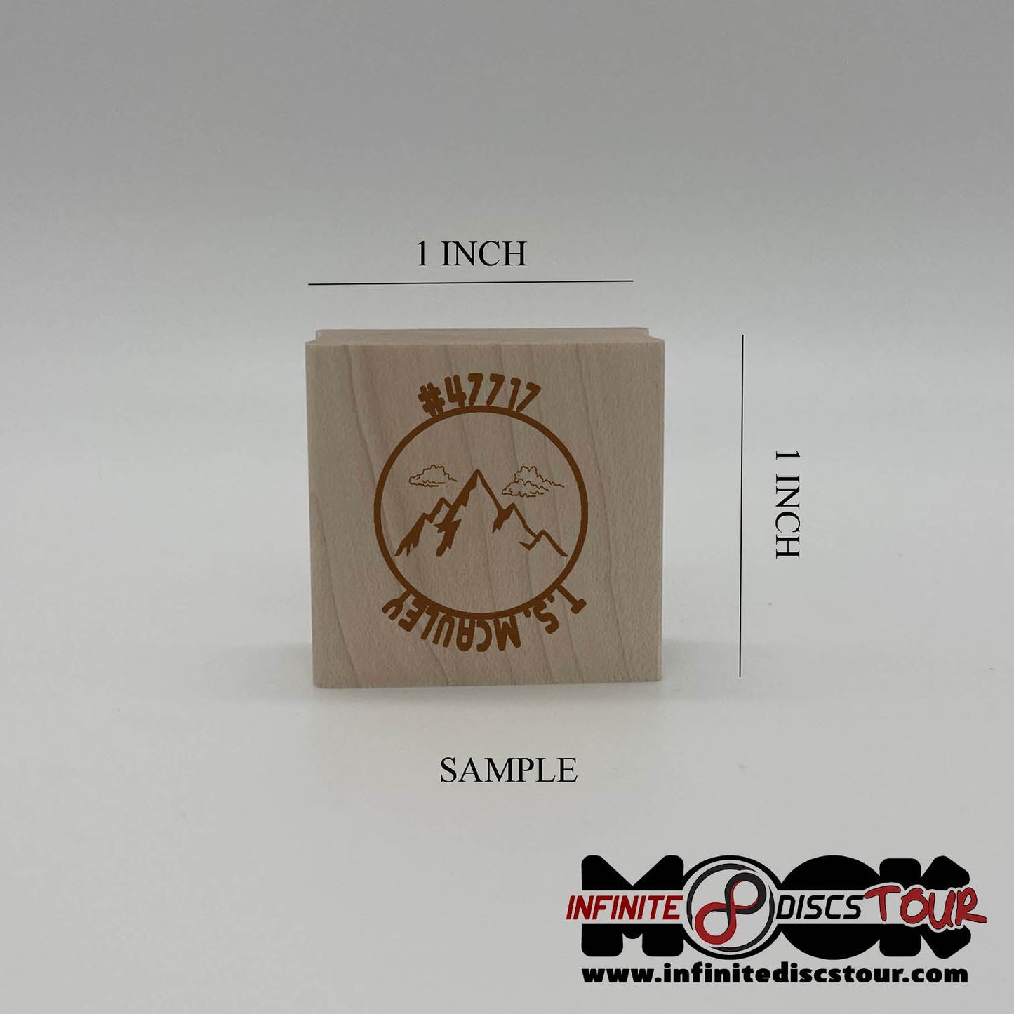 1" x 1" Custom Wooden Stamp