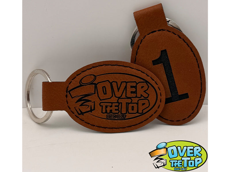 Custom disc golf bag tag made by Over The Top Disc Golf