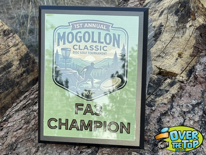 Custom disc golf trophy built by Over The Top Disc Golf