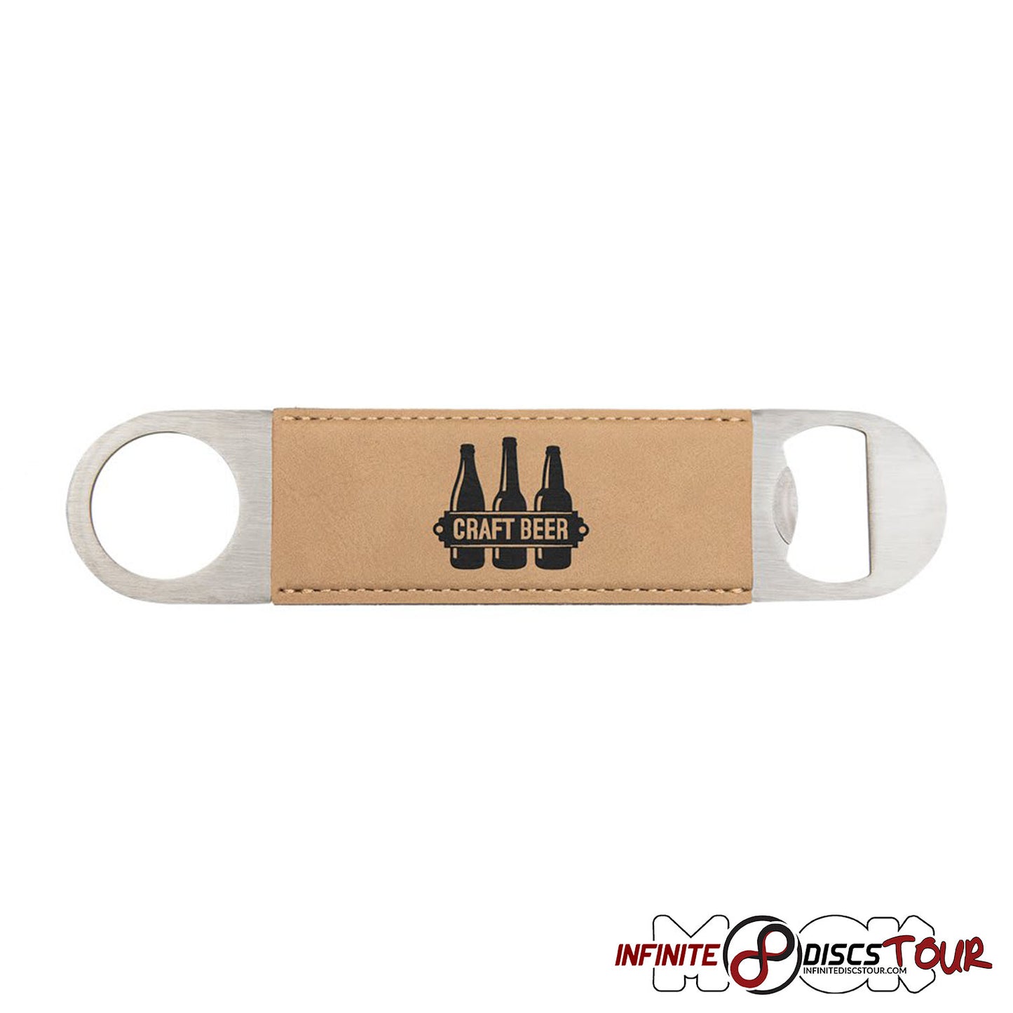 Leatherette Bottle Opener Bag Tags