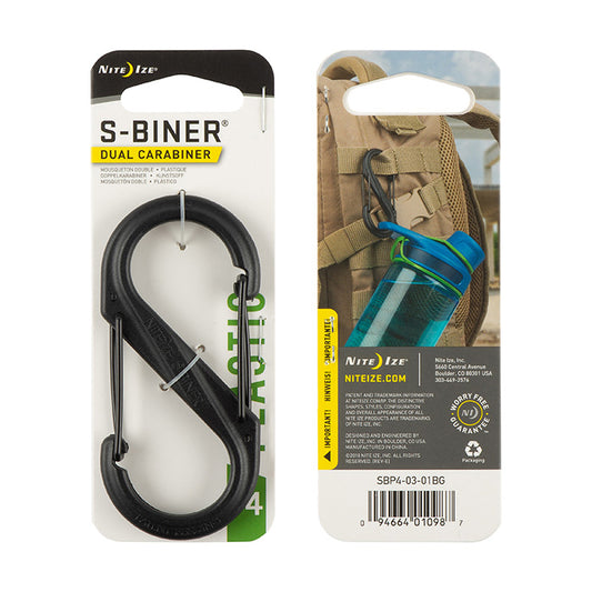 Nite Ize S-Biner Dual Carabiner SBP Plastic Black