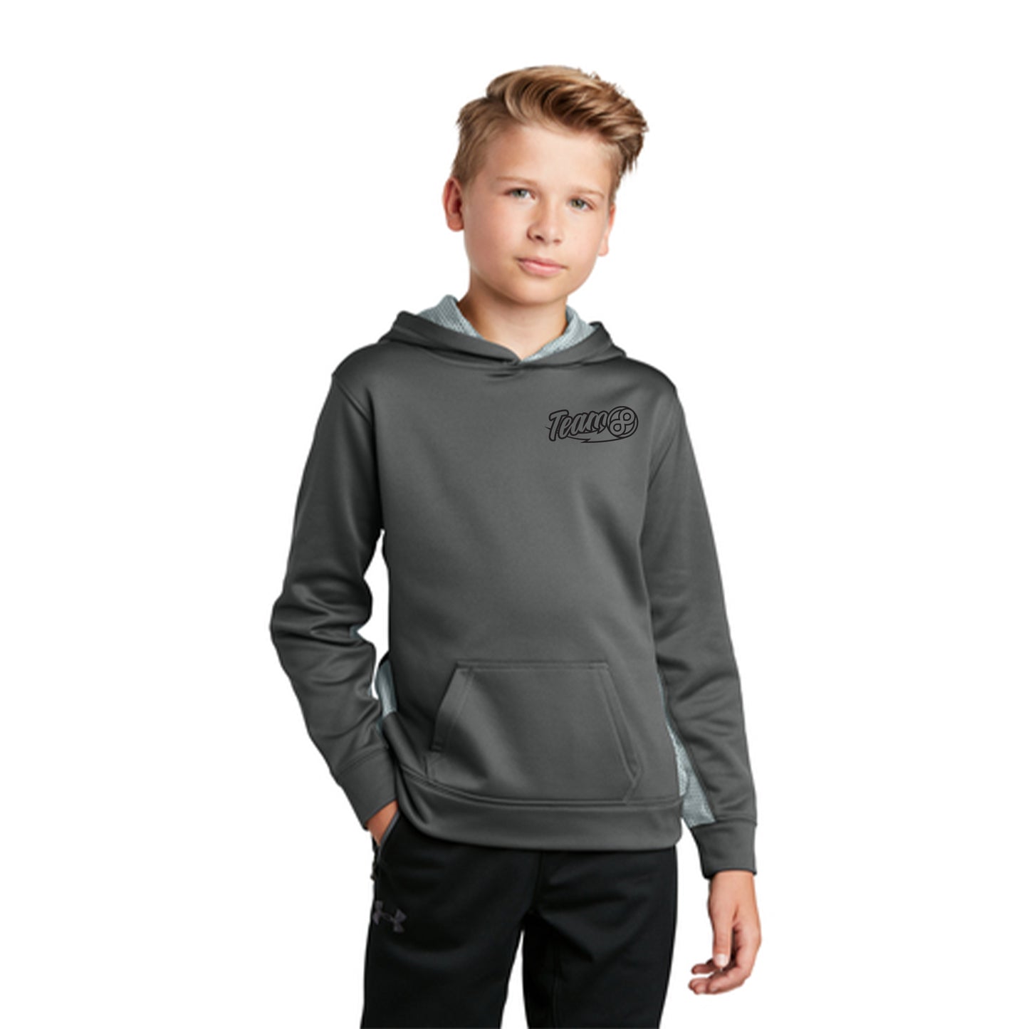 Youth Fleece Colorblock Hooded Pullover (YST235)